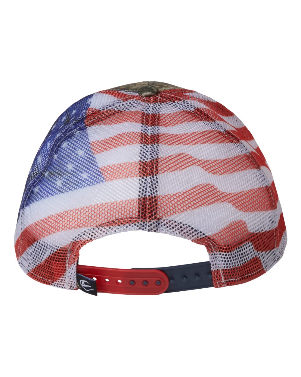 Outdoor Cap Camo with American Flag Mesh Back Cap