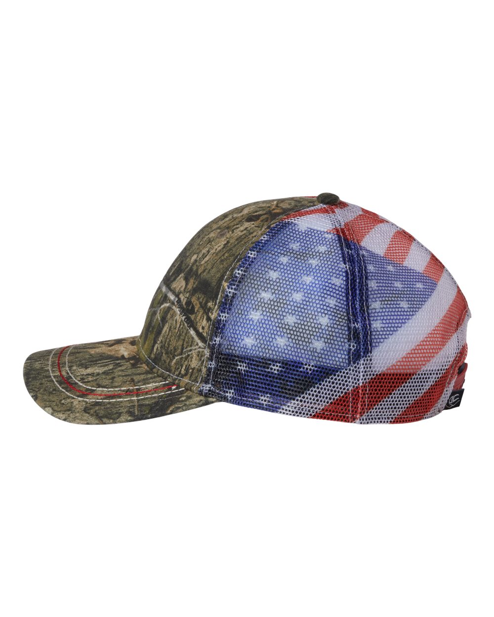 Outdoor Cap Camo with American Flag Mesh Back Cap