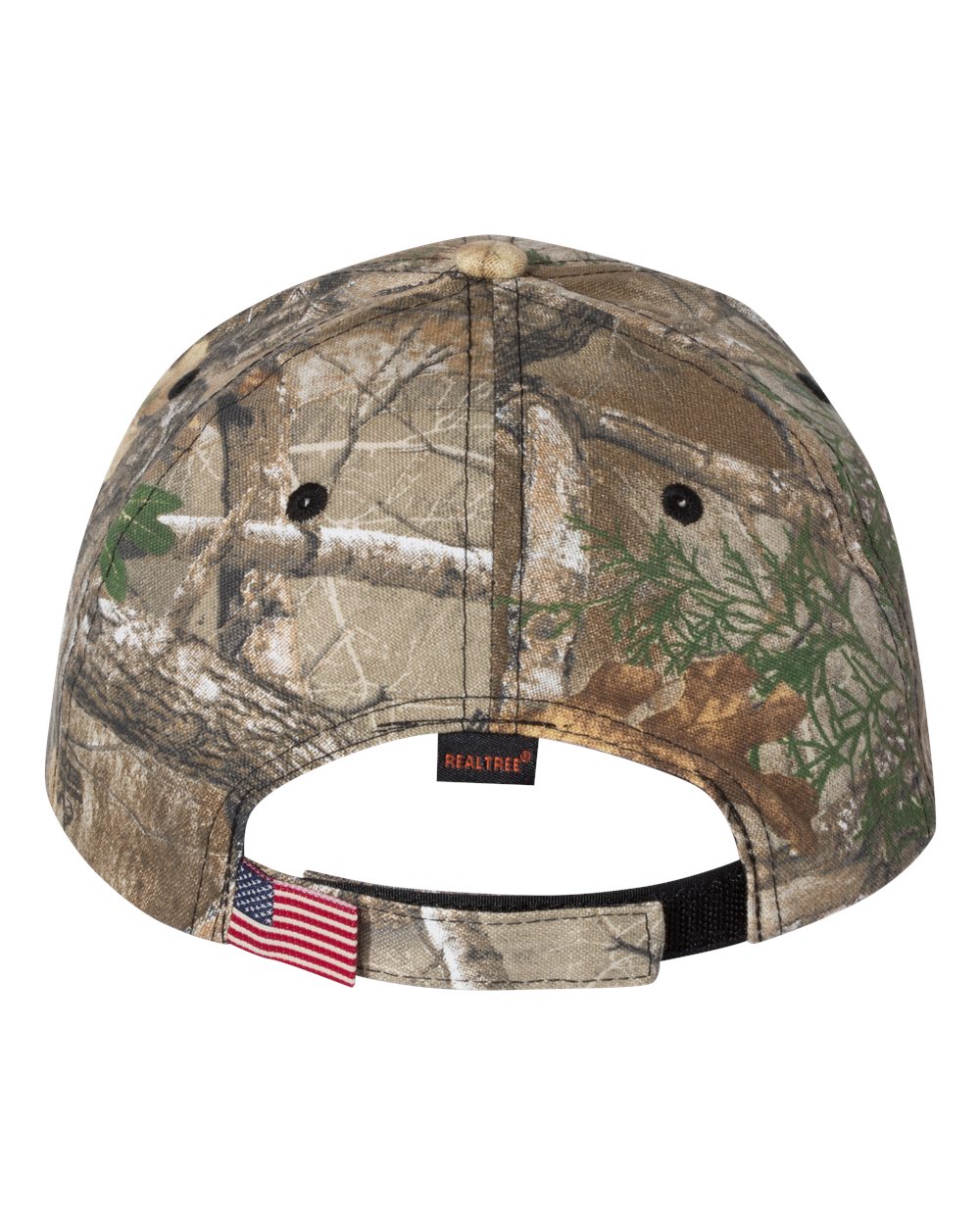 Outdoor Cap Camo with Flag Sandwich Visor Cap