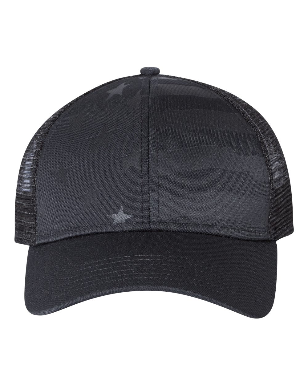 Outdoor Cap Debossed Stars and Stripes Mesh-Back Cap
