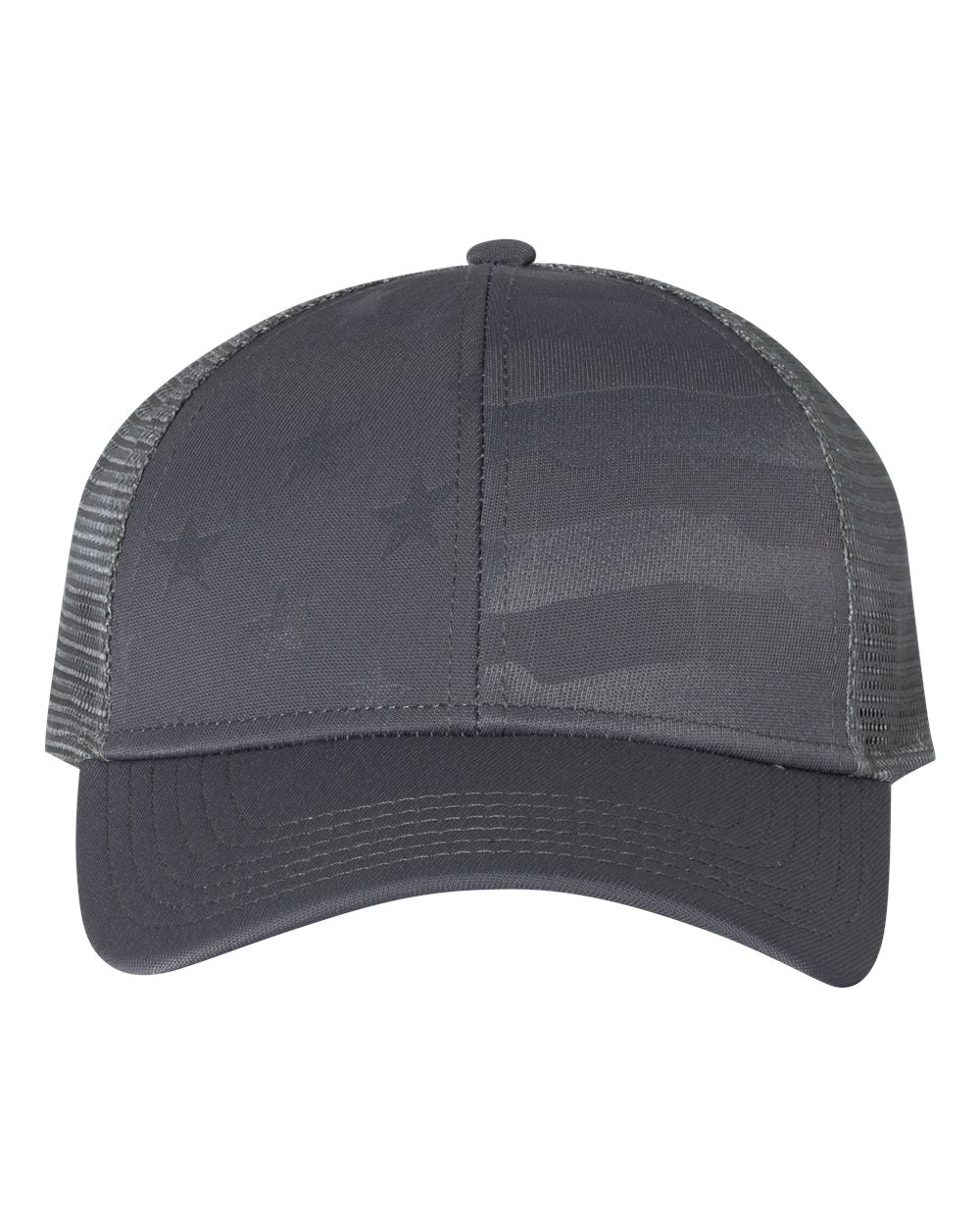 Outdoor Cap Debossed Stars and Stripes Mesh-Back Cap