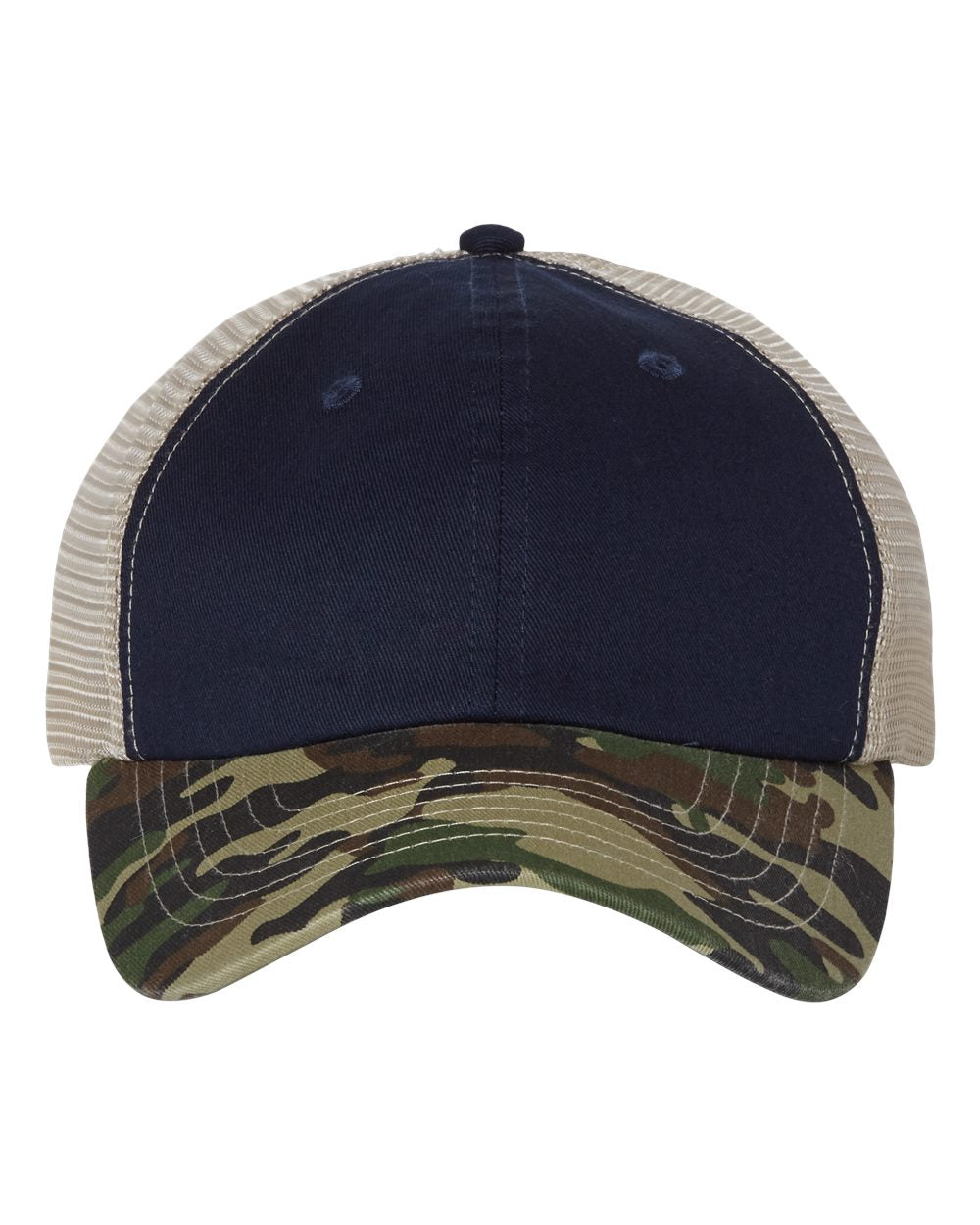 Sportsman Contrast-Stitch Mesh-Back Cap