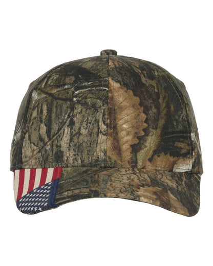 Outdoor Cap Camo with Flag Visor Cap