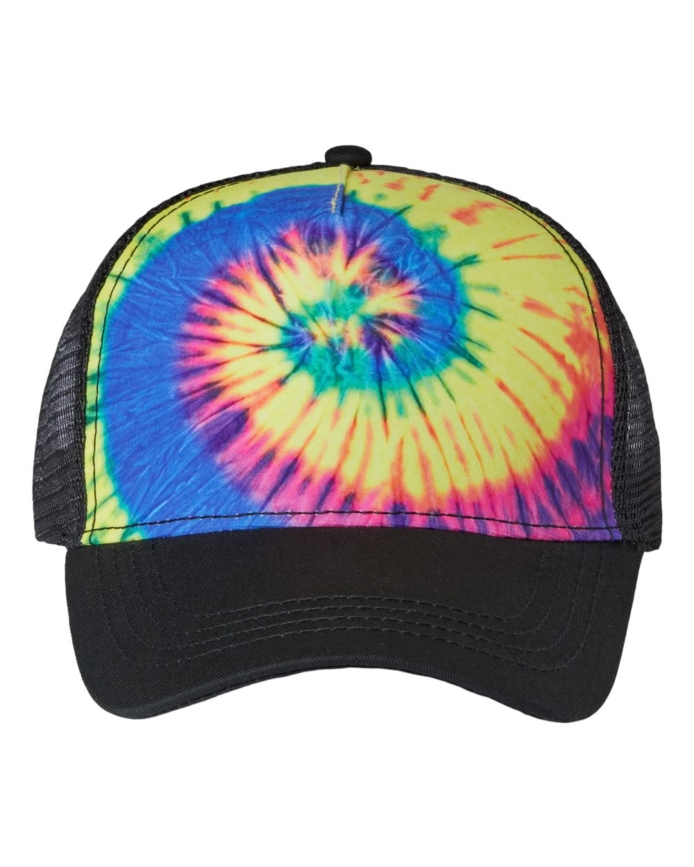 Colortone Tie-Dyed 5-Panel Trucker Cap