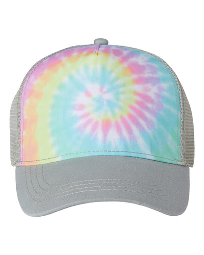 Colortone Tie-Dyed 5-Panel Trucker Cap