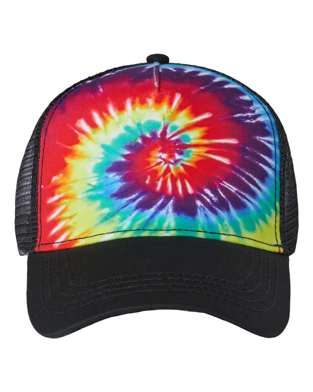 Colortone Tie-Dyed 5-Panel Trucker Cap
