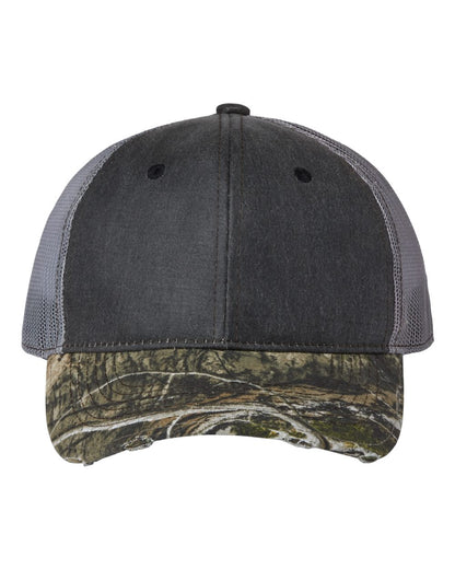 Outdoor Cap Distressed Camo Mesh-Back Cap