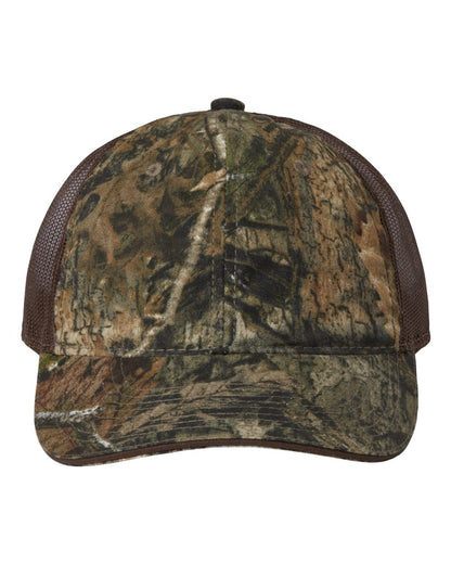 Outdoor Cap Washed Brushed Mesh-Back Camo Cap