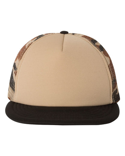 Mega Cap Foam Front Flat Bill Trucker Cap