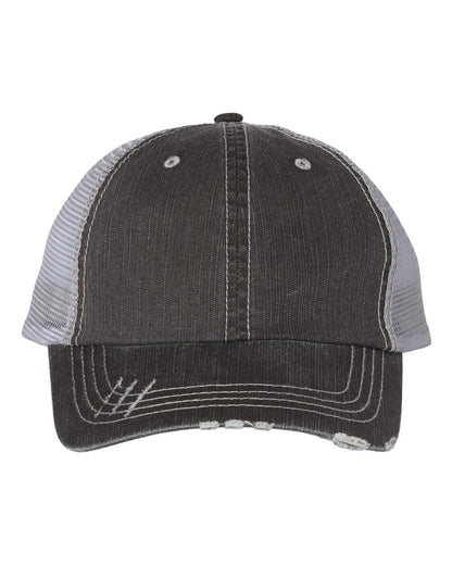 Mega Cap Herringbone Trucker Cap