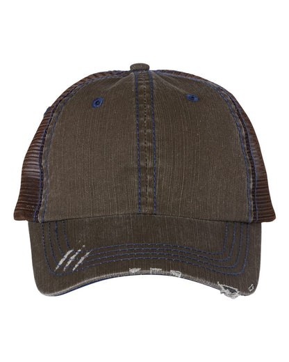 Mega Cap Herringbone Trucker Cap