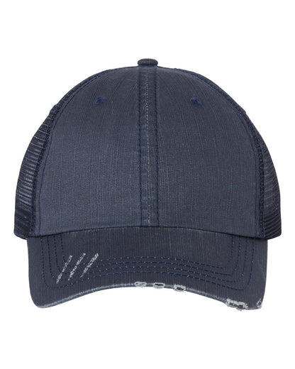 Mega Cap Herringbone Trucker Cap