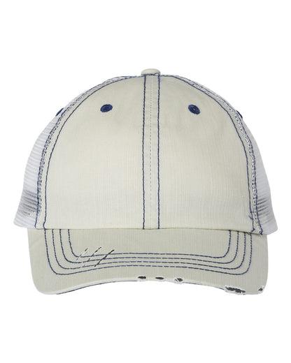 Mega Cap Herringbone Trucker Cap