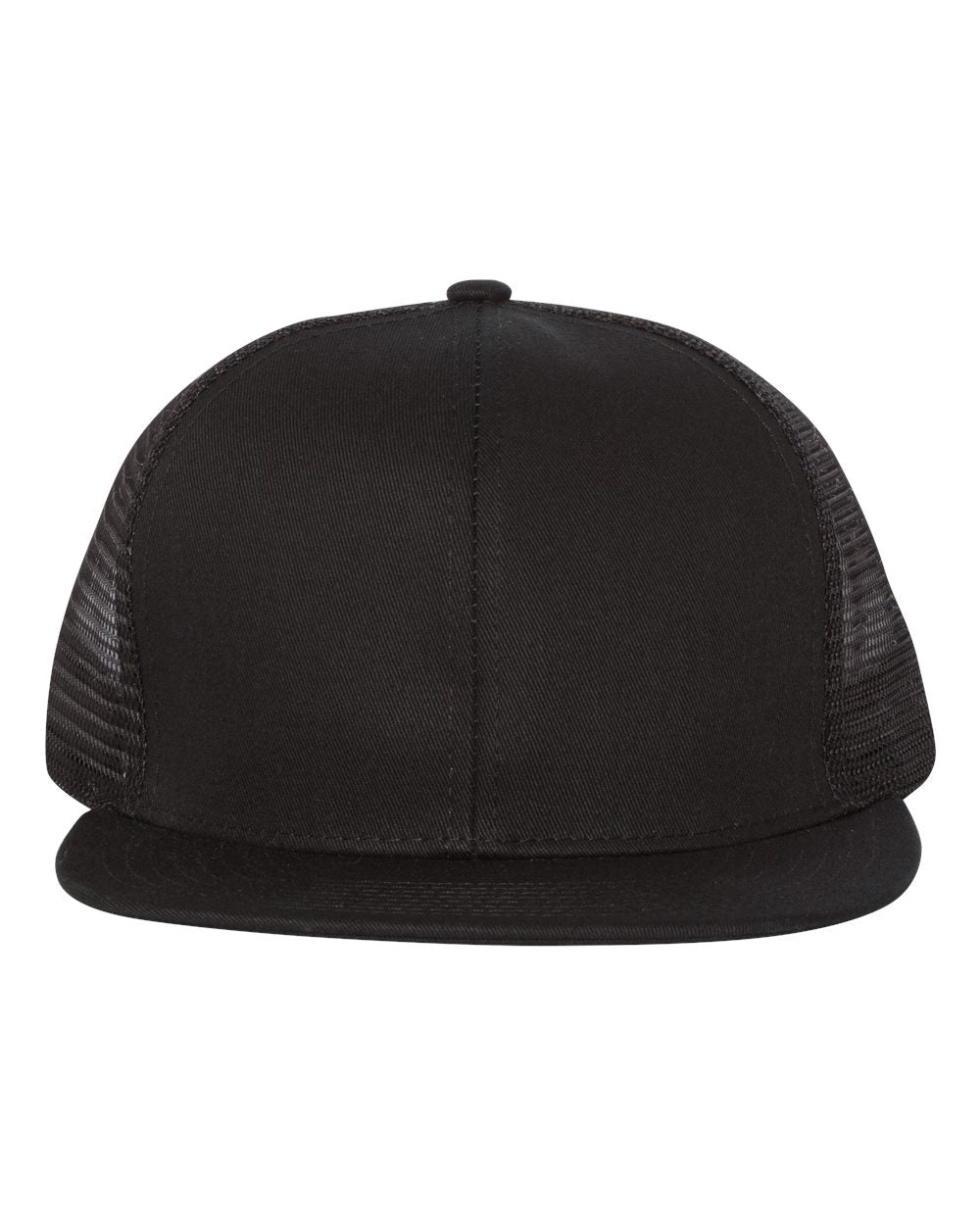 Mega Cap Flat Bill Six-Panel Trucker Cap