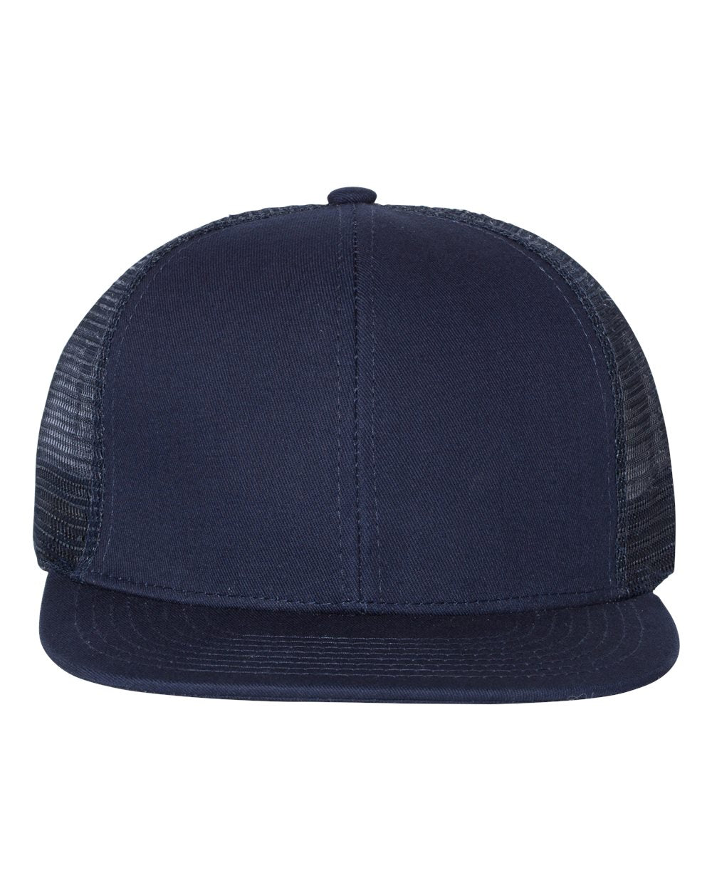 Mega Cap Flat Bill Six-Panel Trucker Cap