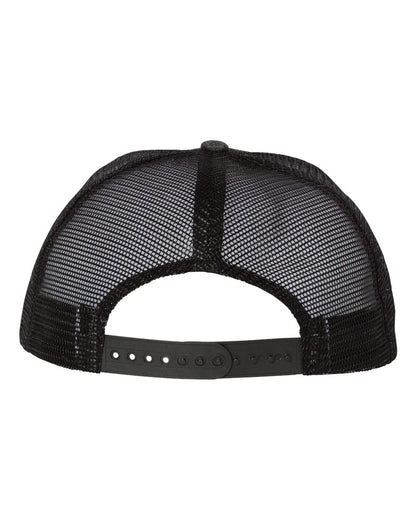 Mega Cap Flat Bill Six-Panel Trucker Cap
