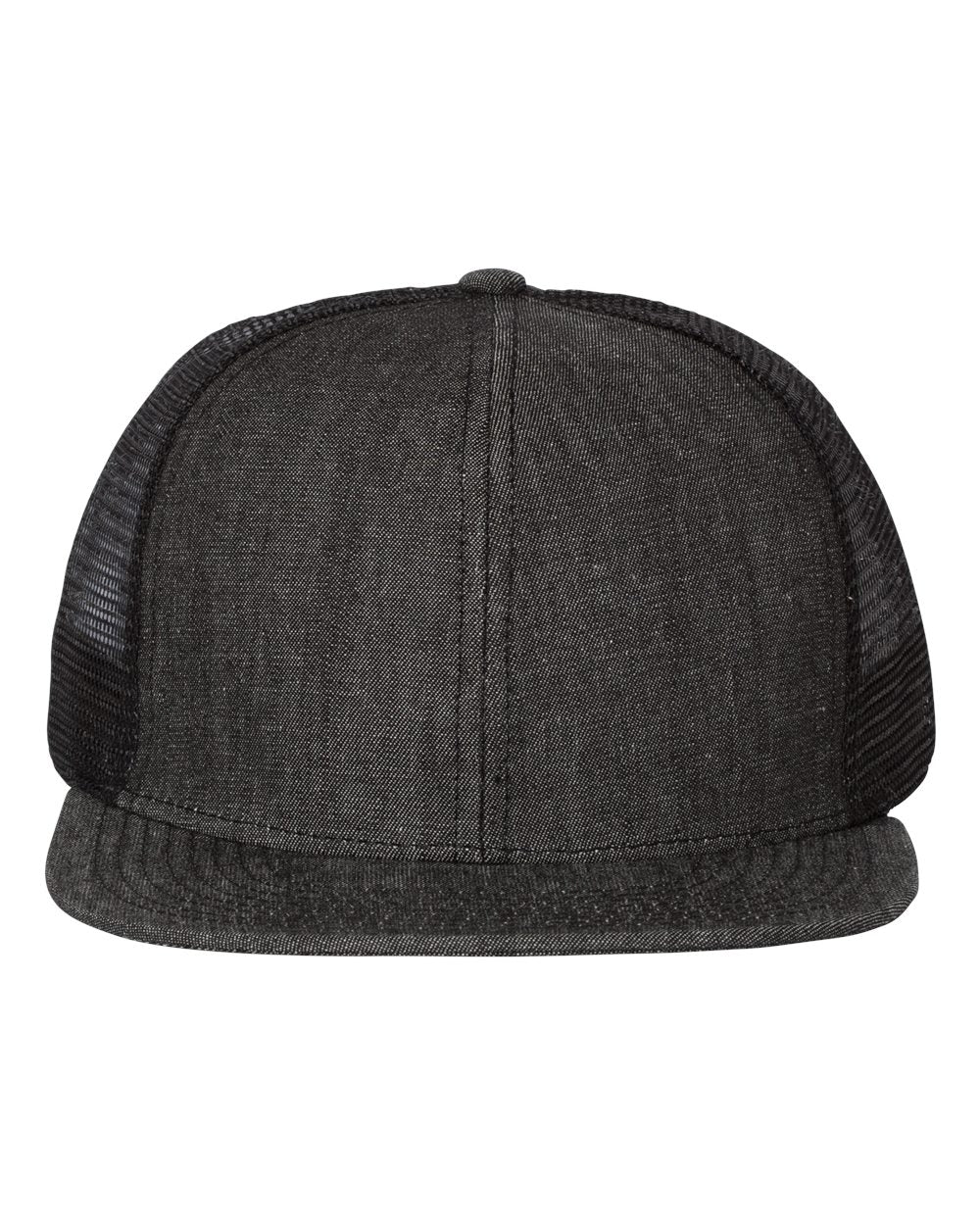 Mega Cap Flat Bill Six-Panel Trucker Cap