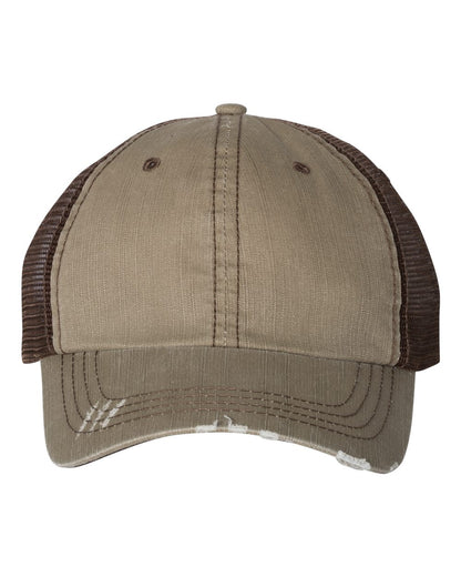 Mega Cap Herringbone Trucker Cap