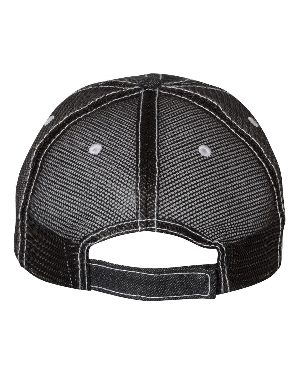 Mega Cap Herringbone Contrast Stitch Trucker Cap