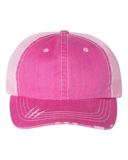 Mega Cap Herringbone Trucker Cap