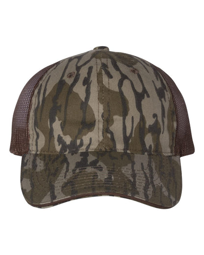 Outdoor Cap Washed Brushed Mesh-Back Camo Cap