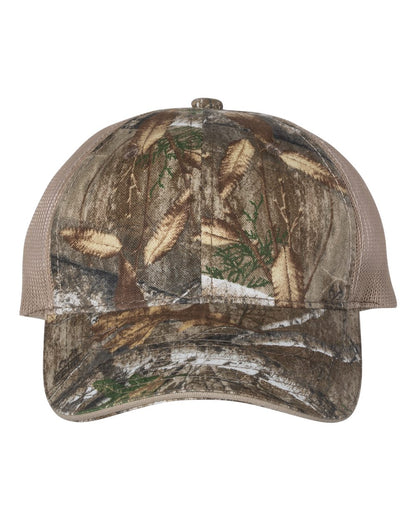 Outdoor Cap Washed Brushed Mesh-Back Camo Cap