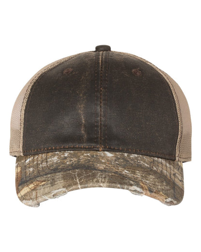 Outdoor Cap Distressed Camo Mesh-Back Cap