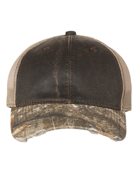Outdoor Cap Distressed Camo Mesh-Back Cap