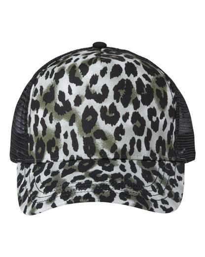 Mega Cap Leopard Fashion Trucker Cap